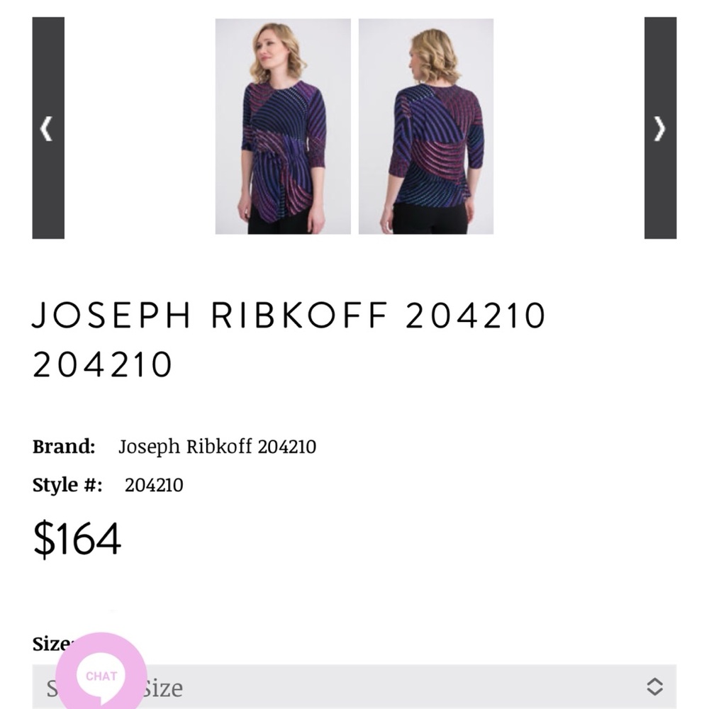 Joseph Ribkoff Multicolor Geometric Top - Picture 6 of 6